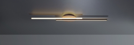Bopp leuchten plafondlamp Dual led, 2-lichts zwart met eiken
