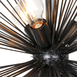 Qazqa hanglamp Broom, 6-lichts zwart