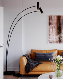 By Rydéns vloerlamp Puls, 2-lichts zwart
