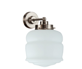 Wandlamp Button, opaal glas