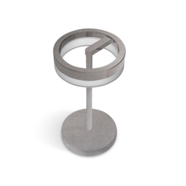 Pujol Lighting tafellamp Circular led, mat nikkel