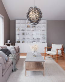 By Rydéns hanglamp Deluxe Brandy, licht grijs