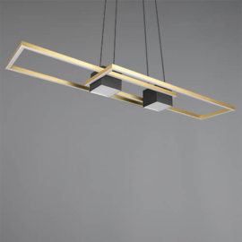Trio lighting hanglamp Albany led, zwart-goud incl. afstandsbediening