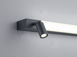 Helestra wandlamp Nero led, mat zwart 60 cm