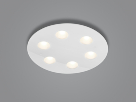 Plafondlamp Belos led, mat wit met murano glas 49 cm