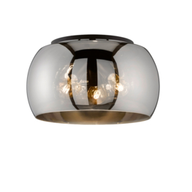 Fischer & Honsel plafondlamp Dima, rookglas