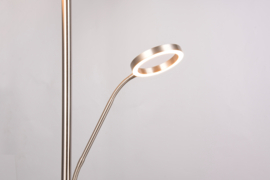 Trio lighting vloerlamp Willis led, 2-lichts mat nikkel