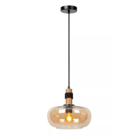 Lucide hanglamp Ilona, 30 cm amber glas
