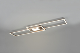 Trio lighting plafondlamp Ganado led, mat nikkel incl. afstandsbediening