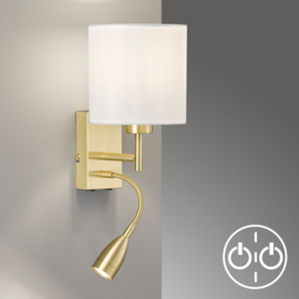 Fischer & Honsel wandlamp Dreamer led, mat messing