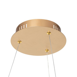 Qazqa hanglamp Anello led, goud  incl. switch dimmer 60 cm