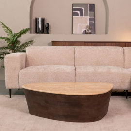Label 51 salontafel Ravi,  travertin | espresso mangohout