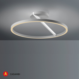 Escale plafondlamp Vision led, grijs-wit incl. casambi