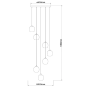 Lucide hanglamp Tamino led, 7-lichts zwart