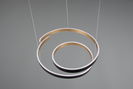 Trio lighting hanglamp Marnie led, zwart-goud incl. switch dimmer