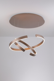 Light trend hanglamp Lux-Circle led,  2-lichts 40-60 cm brons