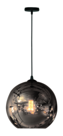 Freelight hanglamp Visiera,  zwart met smoke glas 30 cm