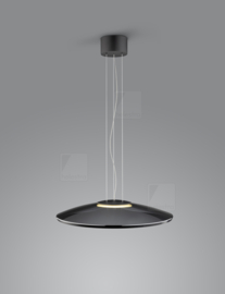 Helestra hanglamp Pina led, grijs glas 45 cm