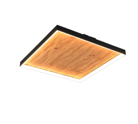 Trio lighting plafondlamp Kalea led, houtkleur