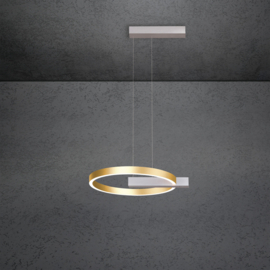 Escale hanglamp Midnight single led, aluminium-goud incl. touchdimmer 40 cm