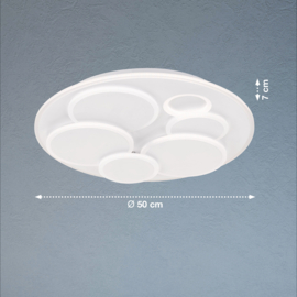 Fischer & Honsel plafondlamp Dots led, wit