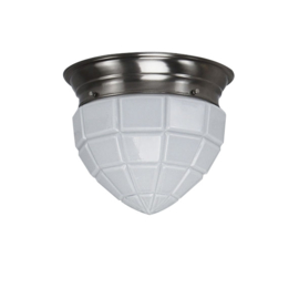 Old timer light plafondlamp Sections, opaal glas