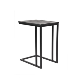 Label 51 Bijzettafel Move,  zwart mangohout/zwart metaal