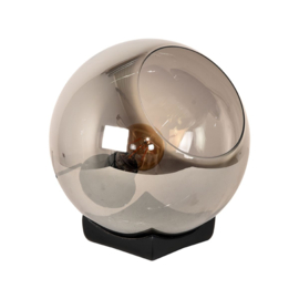 Label 51 tafellamp Firo, zwart met smoke glas