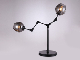 Light trend tafellamp Atom, -lichts zwart