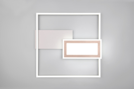 Trio lighting plafondlamp Spiro led, warm grijs incl. switch dimmer