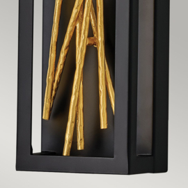 Elstead Lighting wandlamp Styx led, black met goldleaf