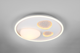 Trio lighting plafondlamp pebble led, wit incl. switch dimmer