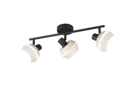 Trio lighting plafondspot  Isla , 3-lichts zwart-warm grijs