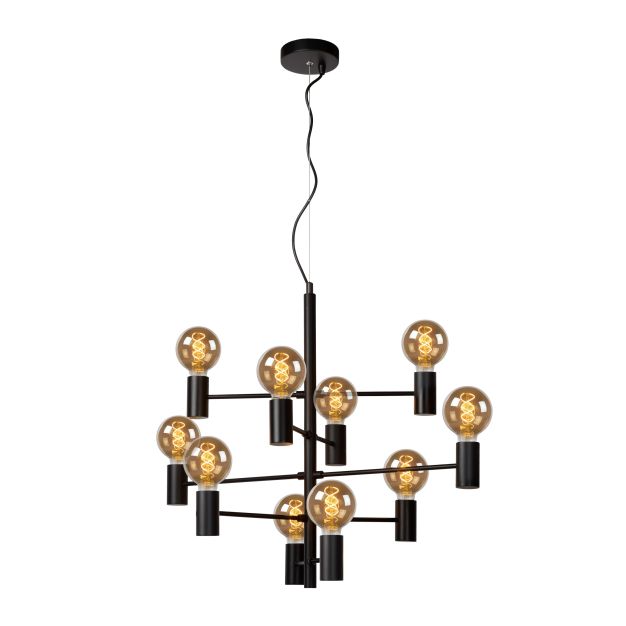 Lucide hanglamp Leanne, 10-lichts zwart