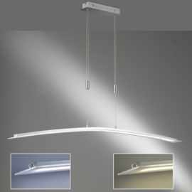 Fischer&honsel hanglamp Metis TW led, mat nikkel incl. pushdimmer 135 cm