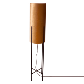 By Rydéns vloerlamp Honey, zwart met een goud kleur kap incl. licht bron