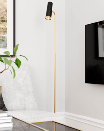 By Rydéns vloerlamp Puls, zwart-goud