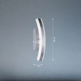 Fischer & Honsel wandlamp Stiff TW led, gepolijst aluminium