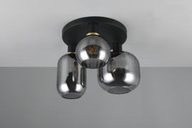 Trio lighting plafondlamp Diva led, 3-lichts zwart