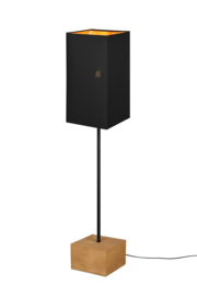 Trio lighting vloerlamp Woody, zwart met hout