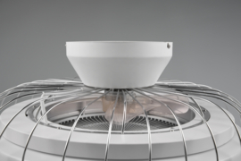 Trio lighting plafond ventilator Sandfjord, chroom incl. afstandsbediening 52 cm