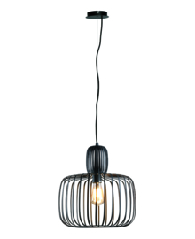 Freelight hanglamp Costola,  zwart 55 cm