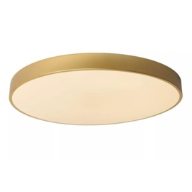 Lucide plafondlamp Unar led, mat goud-messing 60 cm incl. switch dimmer