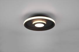 Trio lighting plafondlamp Ascari led, mat zwart incl. switch dimmer IP44  30 cm