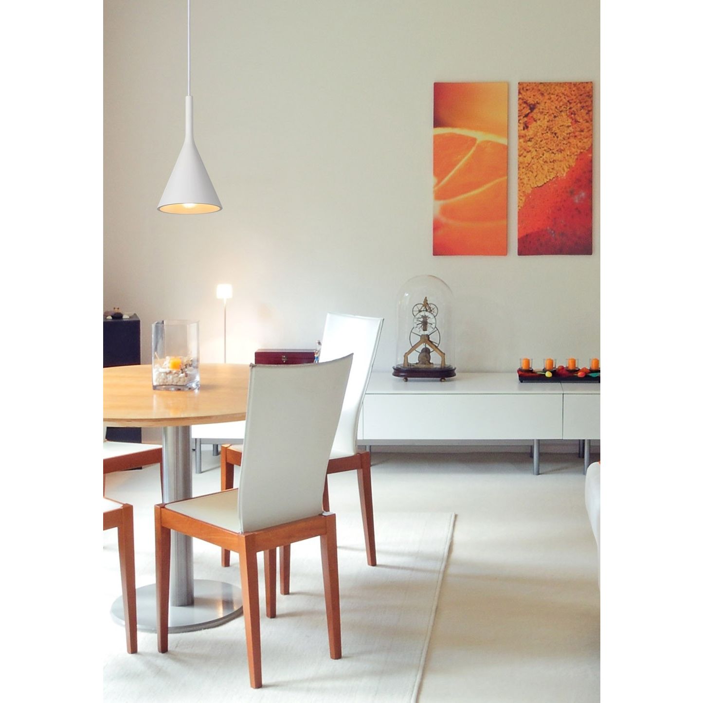 Lucide hanglamp Gipsy, 1-lichts wit