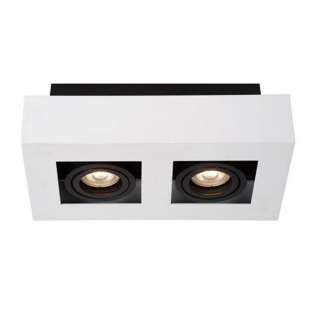 Lucide plafondspot Xirax led, 2-lichts wit