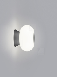Helestra wandlamp  Sapo led kleur mat zwart opal glas