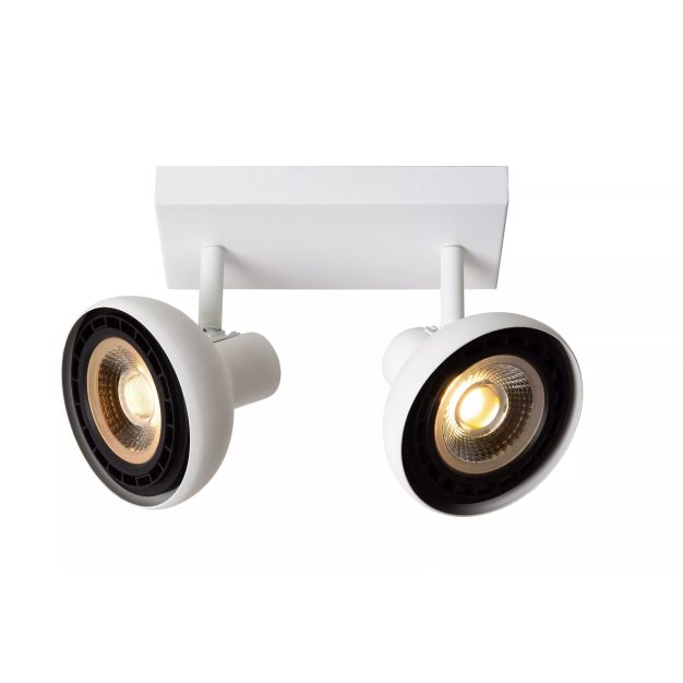 Lucide plafondspot Sensas led, 2-lichts wit