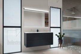 Helestra wandlamp Ponto led, zwart met acryl glas 120 cm IP44