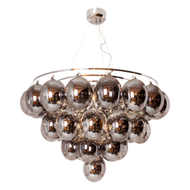 By Rydéns hanglamp Gross Giant, 8-lichts met smoke glas incl. ledbron